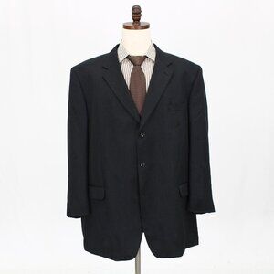 Albert Nipon 52L Gray Solid 3-Button Sport Coat Blazer Jacket G487